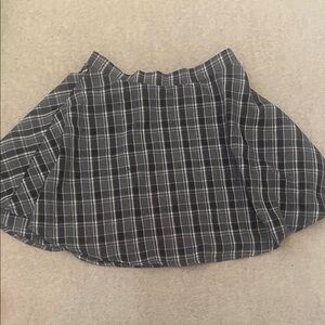 Plaid Black and White Women's Skirt